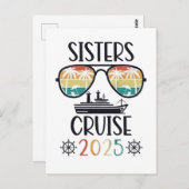 Sisters Cruise 2025 Family Matching Trip Postkarte (Vorne/Hinten)