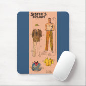 Sister's Cut Out aus den 1930er Jahren schöne Papi Mousepad (Mit Mouse)