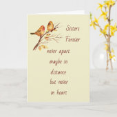 Sisters ewige Liebe Inspiration Zitat Karte (Gelbe Blume)