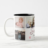 Sisters Forever – 6 Photo Custom Coffee Mug Zweifarbige Tasse (Links)