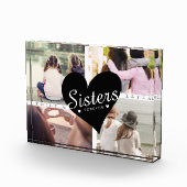 Sisters Forever Collage Heart Script Photo Fotoblock (Rechts)