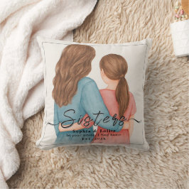 Sisters Forever – Custom Photo Throw Pillow Kissen