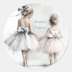 Sisters Forever Stickers - Pastel Big & Lil Sis