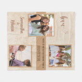 Sisters Foto Best Friends Trendy Tan Fleecedecke (Vorderseite (Horizontal))