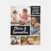 Sisters Foto Collage Die besten Freunde Trendy Fleecedecke (Vorderseite)