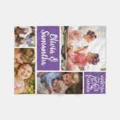 Sisters Foto Collage Die besten Freunde Trendy Fleecedecke (Vorderseite (Horizontal))