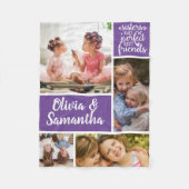 Sisters Foto Collage Die besten Freunde Trendy Fleecedecke (Vorderseite)