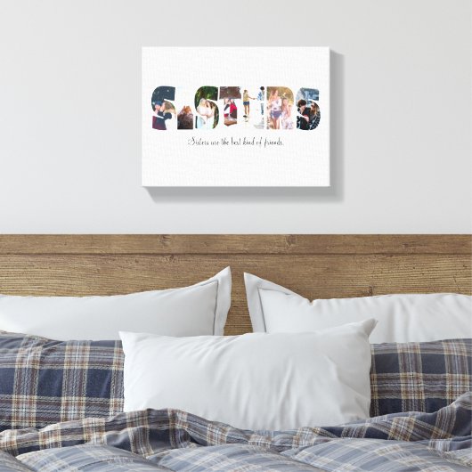 Sisters Foto Collage Leinwand (Insitu (Schlafzimmer))