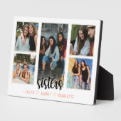 Sisters Foto Collage mit 5 Fotos und benutzerdefin Fotoplatte (Seite)