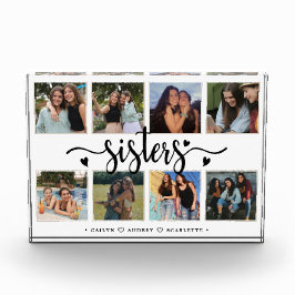 Sisters Foto Collage mit 8 Fotos und benutzerdefin