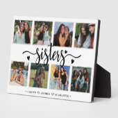 Sisters Foto Collage mit 8 Fotos und benutzerdefin Fotoplatte (Seite)