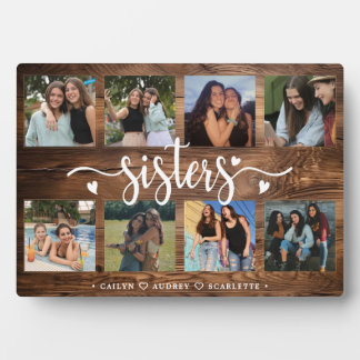 Sisters Foto Collage mit 8 Fotos und benutzerdefin Fotoplatte