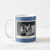 Sisters Foto Simple Modern Blue Dots individuell a Kaffeetasse (Links)