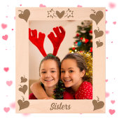 Sisters geben benutzerdefinierte Texterlaserbilder Geätzte Rahmen