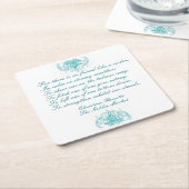 Sisters Gedicht von C Rosetti in Blue Rechteckiger Pappuntersetzer (angewinkelt)