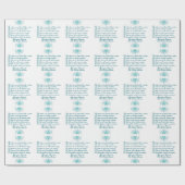 Sisters Gedicht von Christina Rosseti Blue Script Geschenkpapier (Flach)