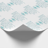 Sisters Gedicht von Christina Rosseti Blue Script Geschenkpapier (Ecke)