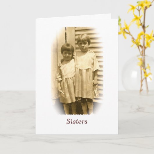 Sisters Grußkarte Karte (Gelbe Blume)