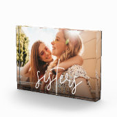 Sisters Handgeschriebene Skriptüberlagerung Fotoblock (Rechts)