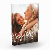 Sisters Handgeschriebene Skriptüberlagerung Fotoblock (Links)