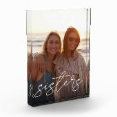 Sisters Handgeschriebene Skriptüberlagerung Fotoblock (Links)