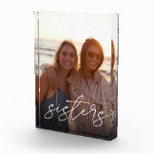 Sisters Handgeschriebene Skriptüberlagerung Fotoblock (Rechts)