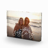 Sisters Handgeschriebene Skriptüberlagerung Fotoblock (Rechts)