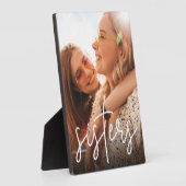 Sisters Handgeschriebenes Skriptüberlagerungs-Vert Fotoplatte (Seite)