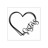 Sisters Heart Gummistempel (Prägung)