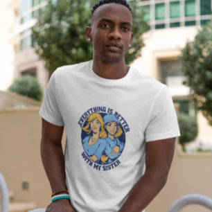 Sisters Illustration T-Shirt