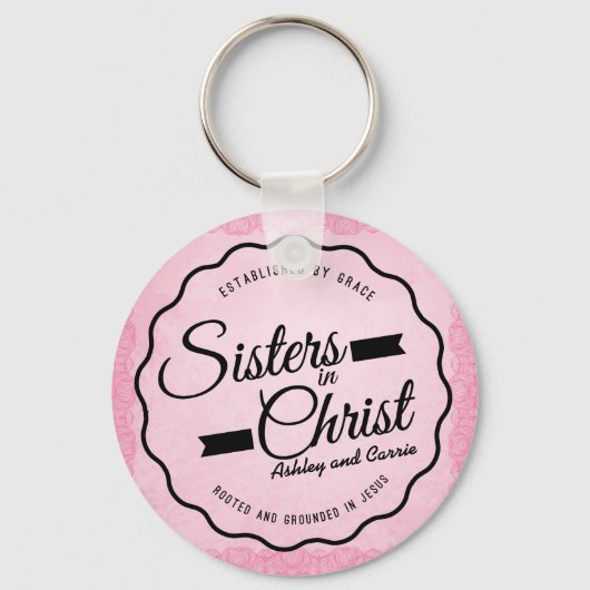 Sisters in Christ Christian Friendship Keychain Schlüsselanhänger (Vorderseite)