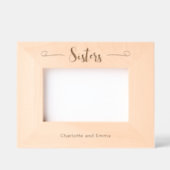 Sisters in Cursive Script mit Namen Geätzte Rahmen (Vorderseite)