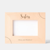 Sisters in Cursive Script und Add Names Geätzte Rahmen (Vorderseite)