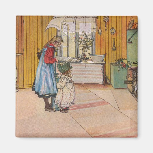 Sisters - Koket av Carl Larsson Magnet (Vorne)