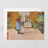 Sisters - Koket av Carl Larsson Postkarte (Vorne/Hinten)