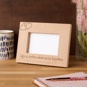 Sisters Liebe Foto Frame, das Leben ist besser zus Geätzte Rahmen
