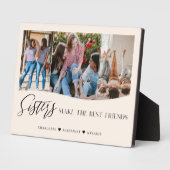 Sisters machen die besten Freunde 3 Foto Keepake Fotoplatte (Seite)