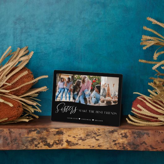 Sisters machen die besten Freunde 3 Foto Keepake Fotoplatte (Seite)