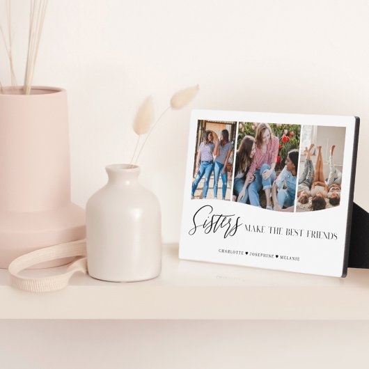 Sisters machen die besten Freunde 3 Foto Keepake Fotoplatte