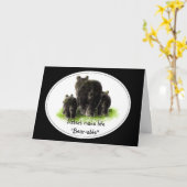 Sisters make life "Bear-able" Birthday Bear Karte (Gelbe Blume)