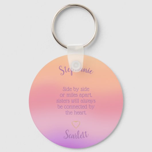 Sisters Miles Apart Schlüsselanhänger (Vorderseite)
