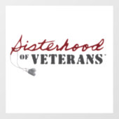 Sisters of Veterans Military Pride Design Fensteraufkleber (Blatt)