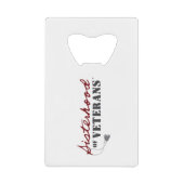 Sisters of Veterans Military Pride Design Geldbeutel Flaschenöffner (Vorderseite)