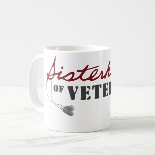 Sisters of Veterans Military Pride Design Kaffeetasse (Vorderseite Links)