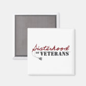 Sisters of Veterans Military Pride Design Magnet (Vorderseite/Rückseite)