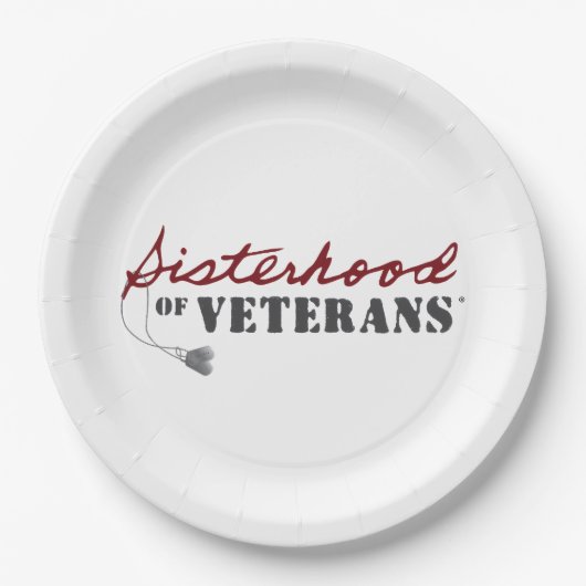 Sisters of Veterans Military Pride Design Pappteller (Vorderseite)