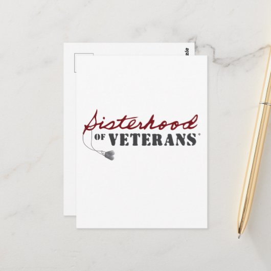 Sisters of Veterans Military Pride Design Postkarte (Vorderseite/Rückseite Beispiel)