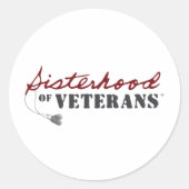 Sisters of Veterans Military Pride Design Runder Aufkleber (Vorderseite)