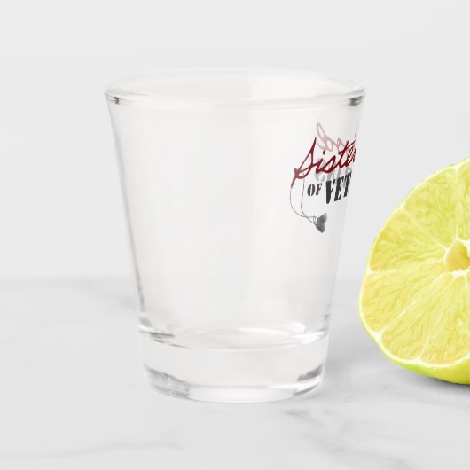 Sisters of Veterans Military Pride Design Schnapsglas (Links)