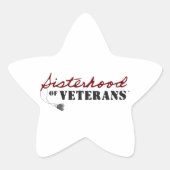 Sisters of Veterans Military Pride Design Stern-Aufkleber (Vorderseite)